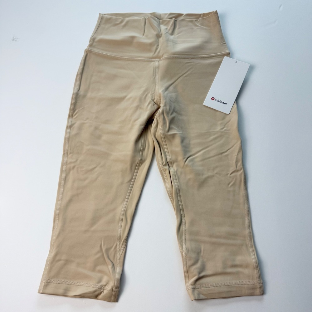 Lululemon Align High-Rise Crop 17"  Leggings Pecan Tan LW6BSMS PSCO Size 8